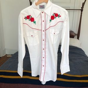Vintage Novelty Western Rose Shirt